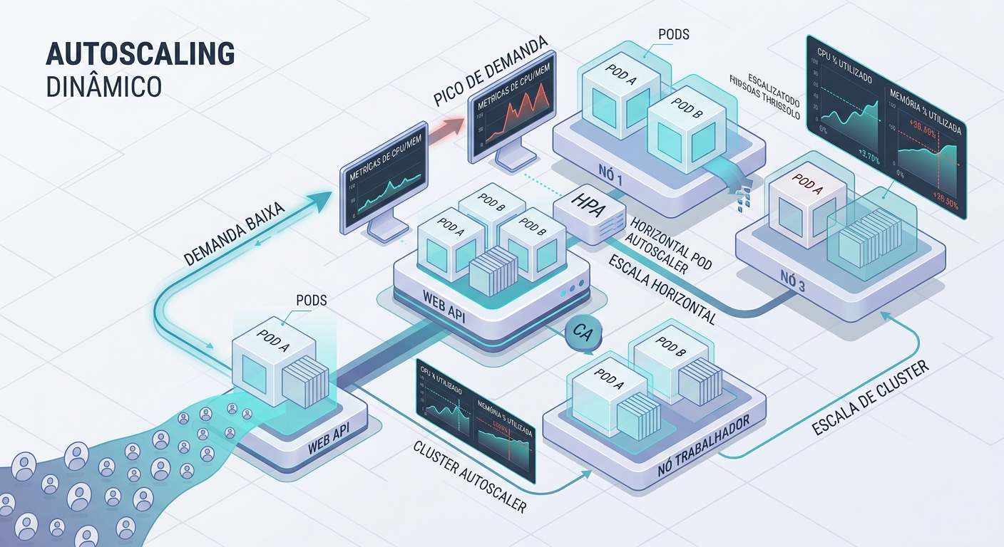 Painel de monitoramento de cluster Kubernetes